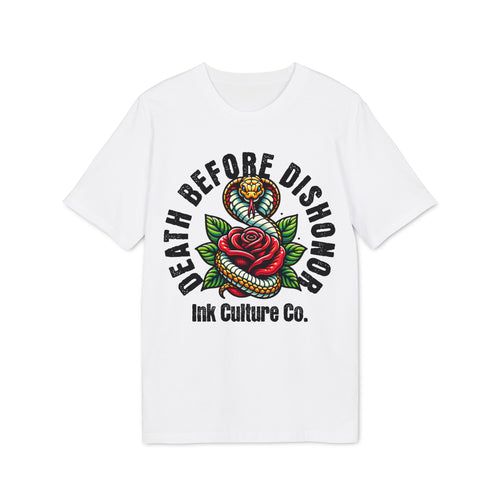 Death Before Dishonor Rose & Cobra T-Shirt — Ink Culture Co. Tattoo Tee