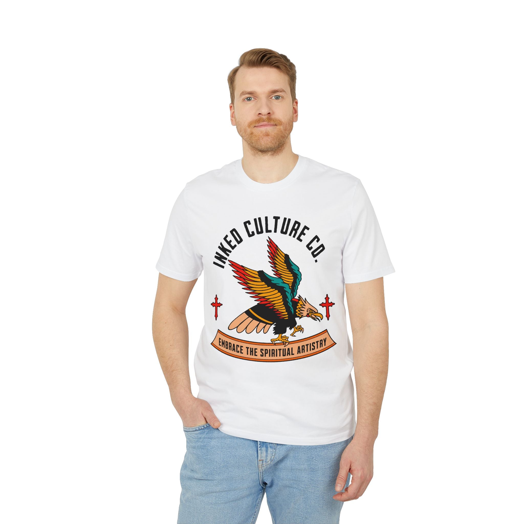 Eagle Vintage Graphic Tee — "Inked Culture Co. — Embrace the Spiritual Artist"