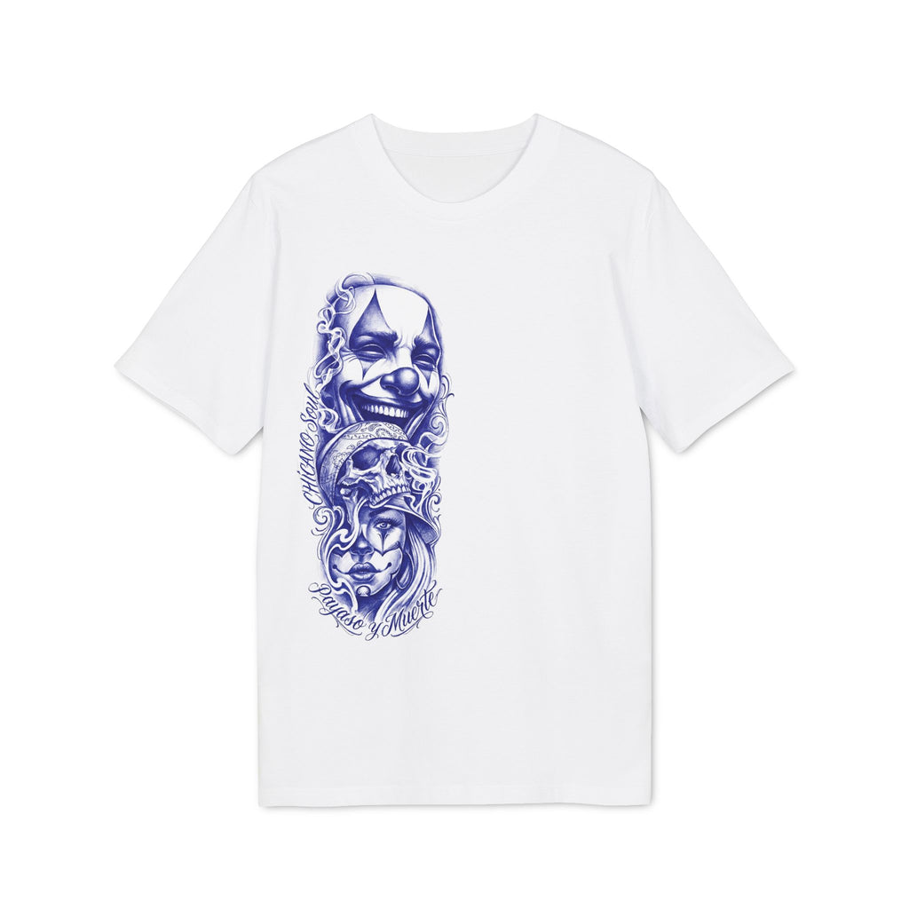 Chicano Skull Tattoo T-Shirt — Mexicano Inked Clownmask Design