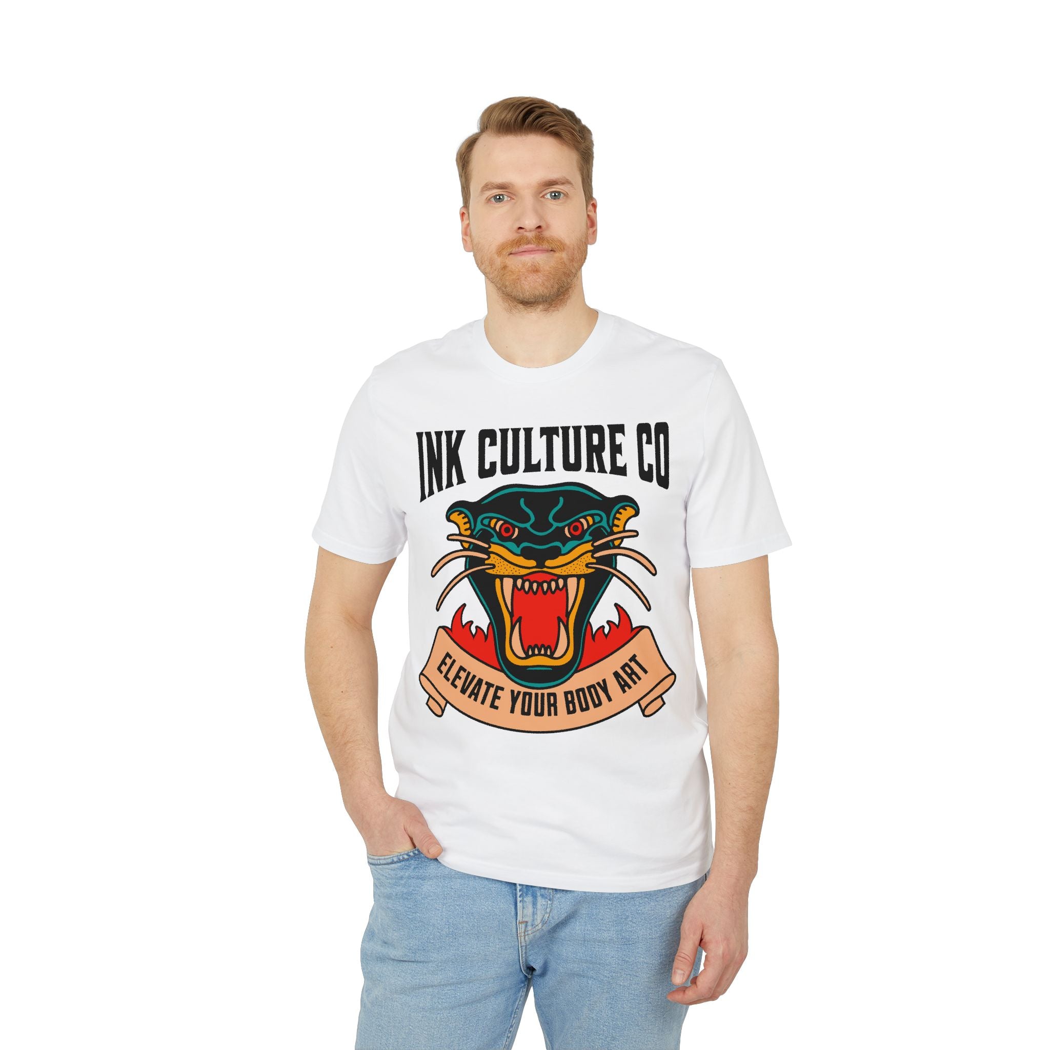 Ink Culture Co Tattoo Panther T-Shirt — "Elevate Your Body Art" Graphic Tee