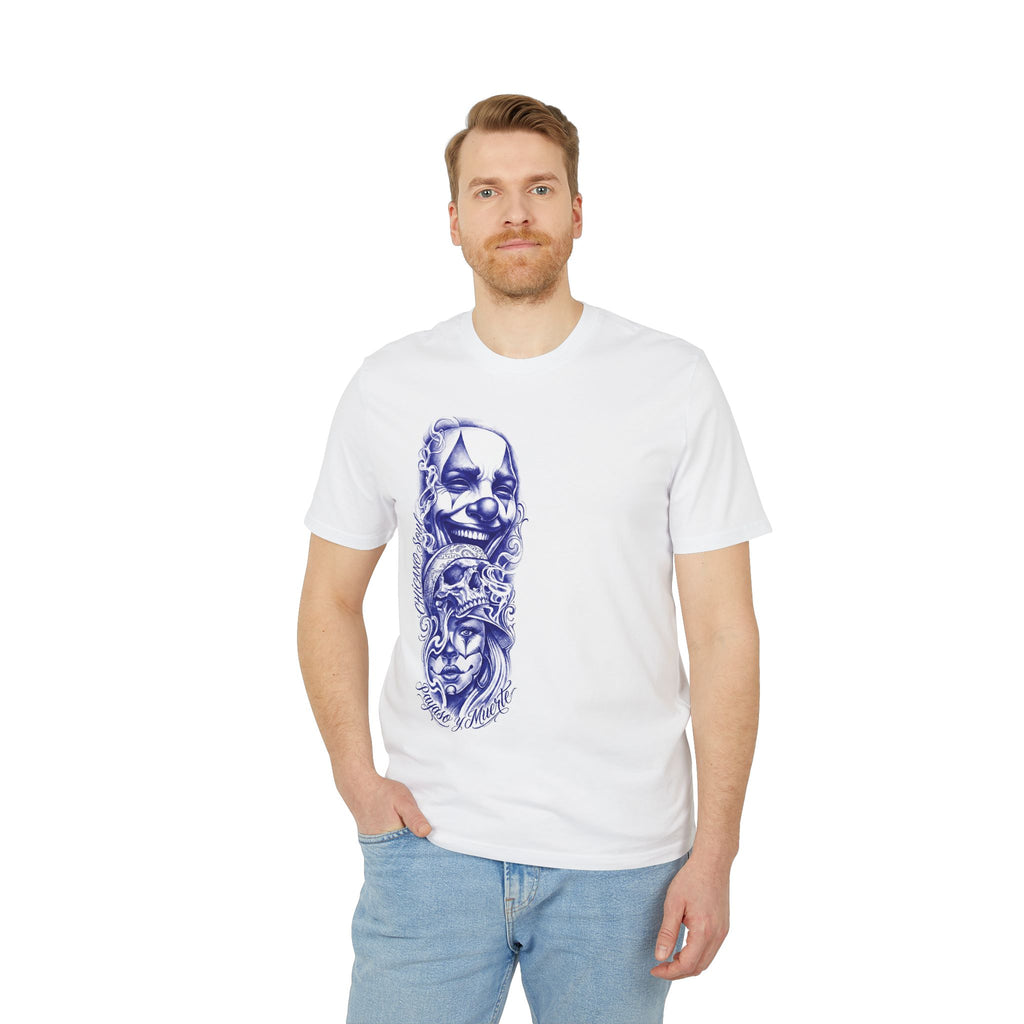 Chicano Skull Tattoo T-Shirt — Mexicano Inked Clownmask Design