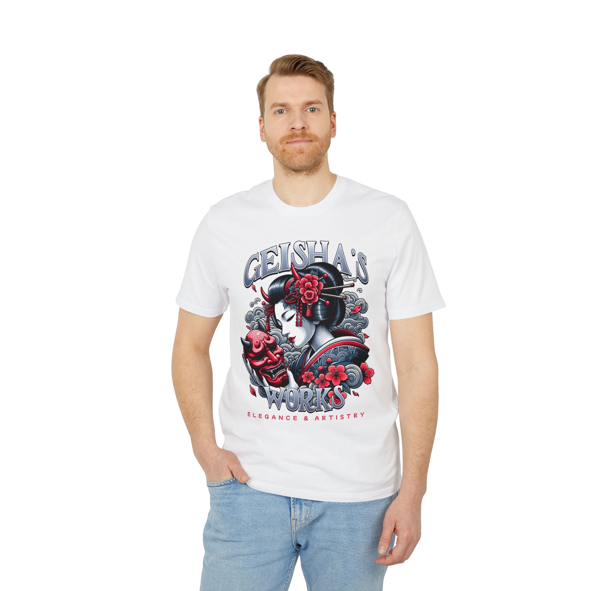 Geisha's Works Graphic T-Shirt — Japanese Geisha Art Tee