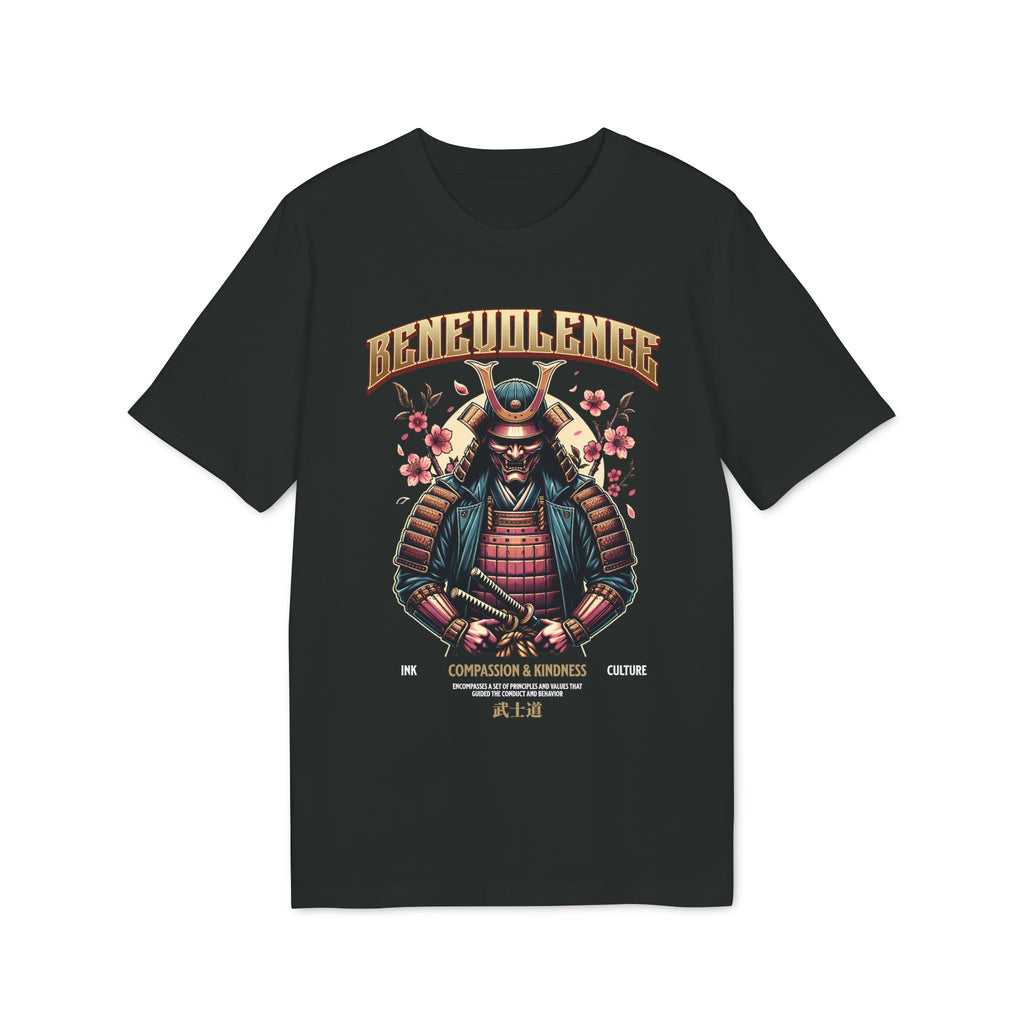 Samurai Vengeance Graphic T-Shirt — Vintage Armor & Cherry Blossom Design