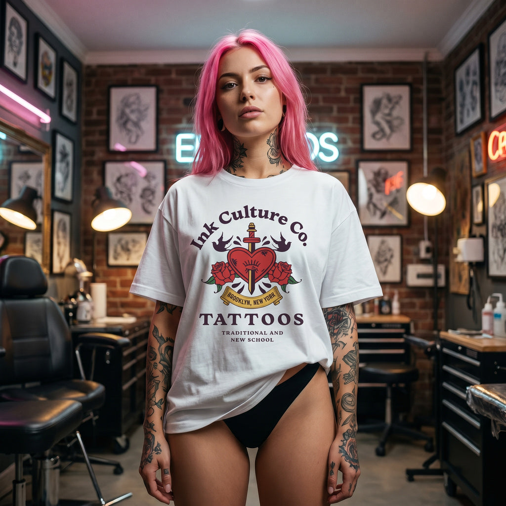 Tattoo Shop Heart & Dagger T-Shirt