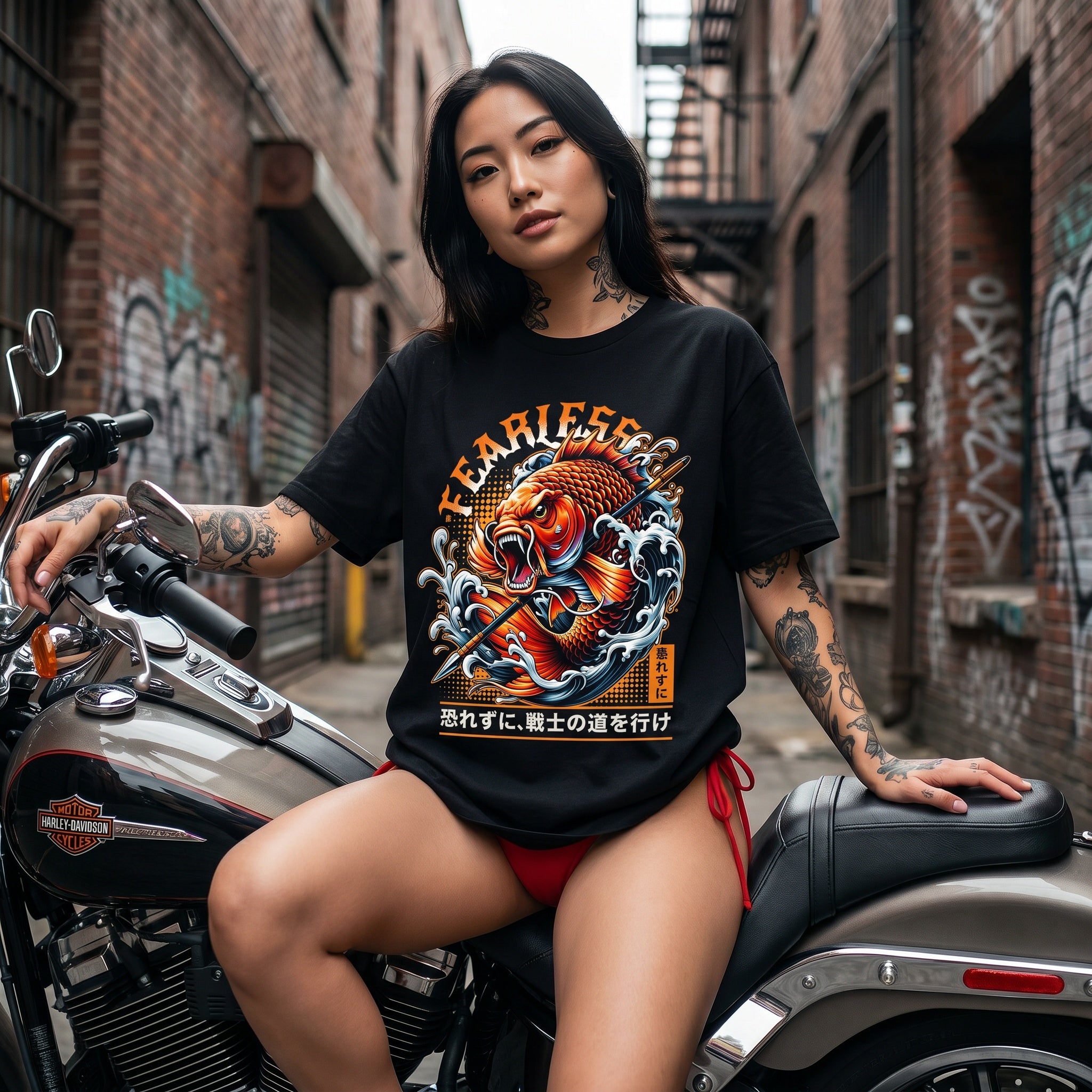 Fearless Koi T-Shirt — Japanese Warrior Fish Graphic Tee