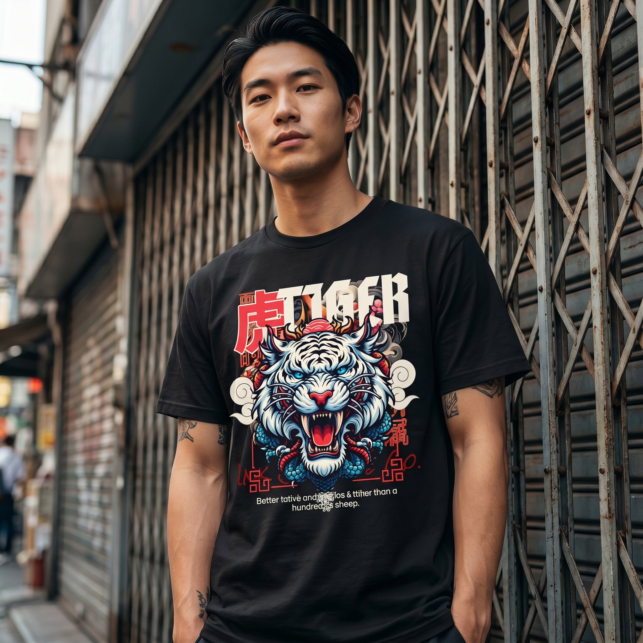 Tiger Roar Graphic T-Shirt – Fierce Asian Style Streetwear