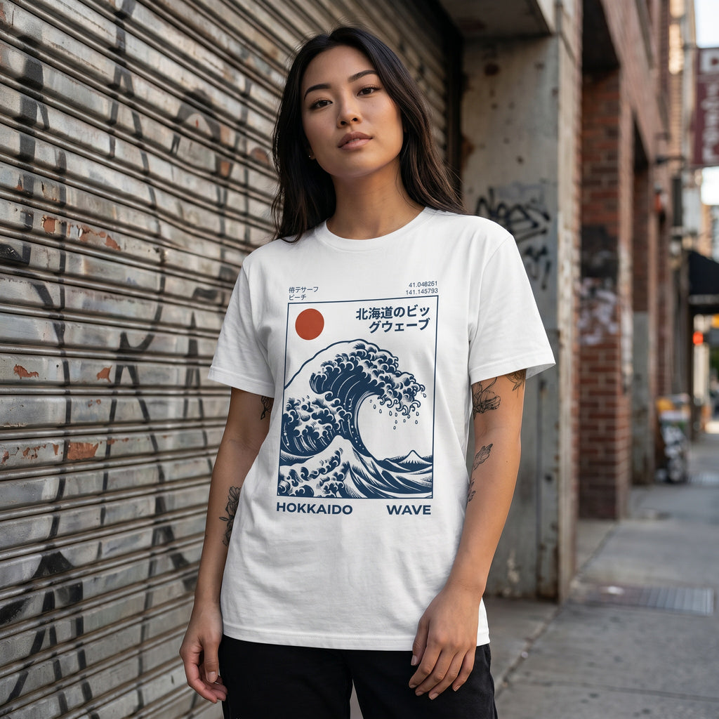 Hokkaido Wave T-Shirt — Japanese Great Wave Graphic Tee