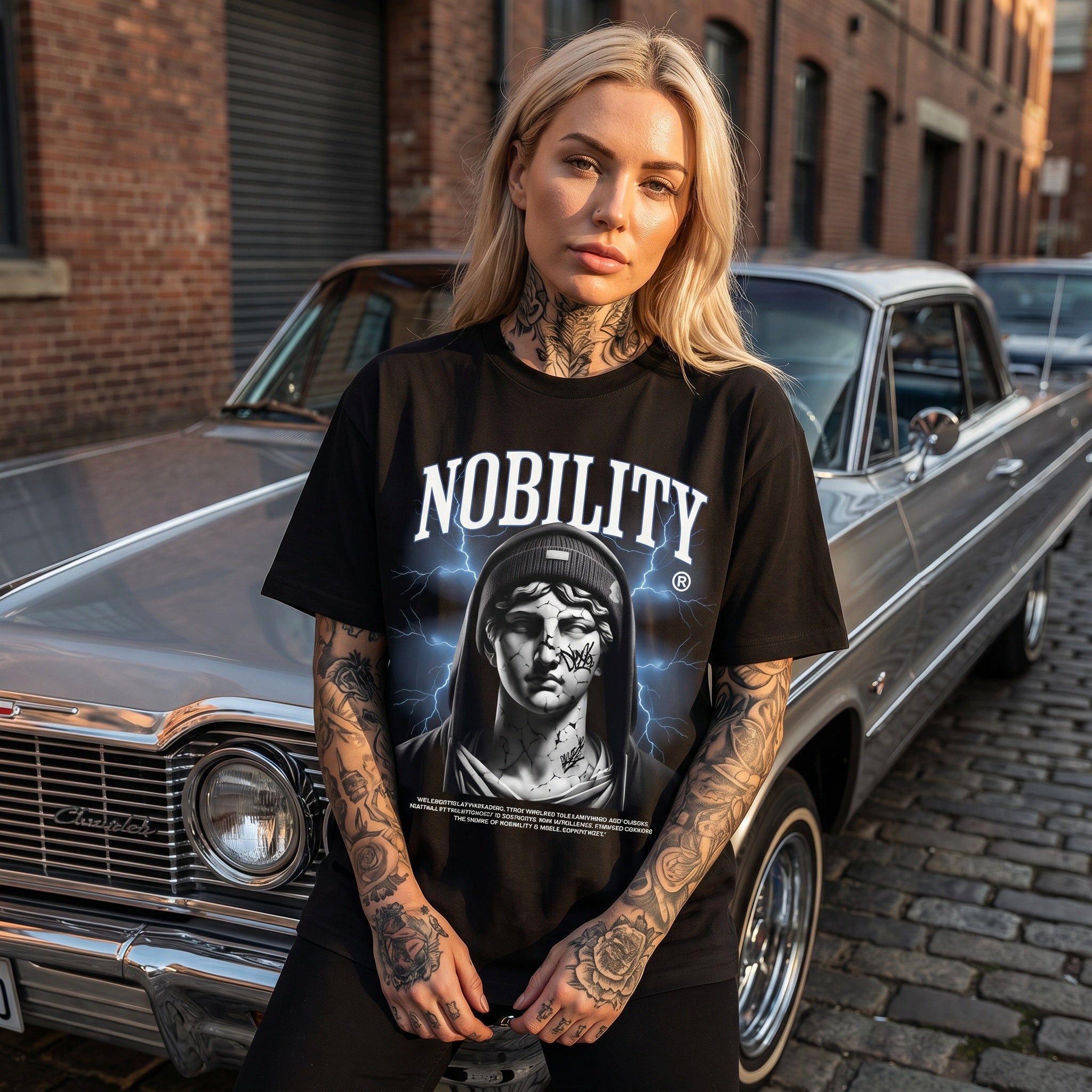 Nobility Statue Graphic T-Shirt