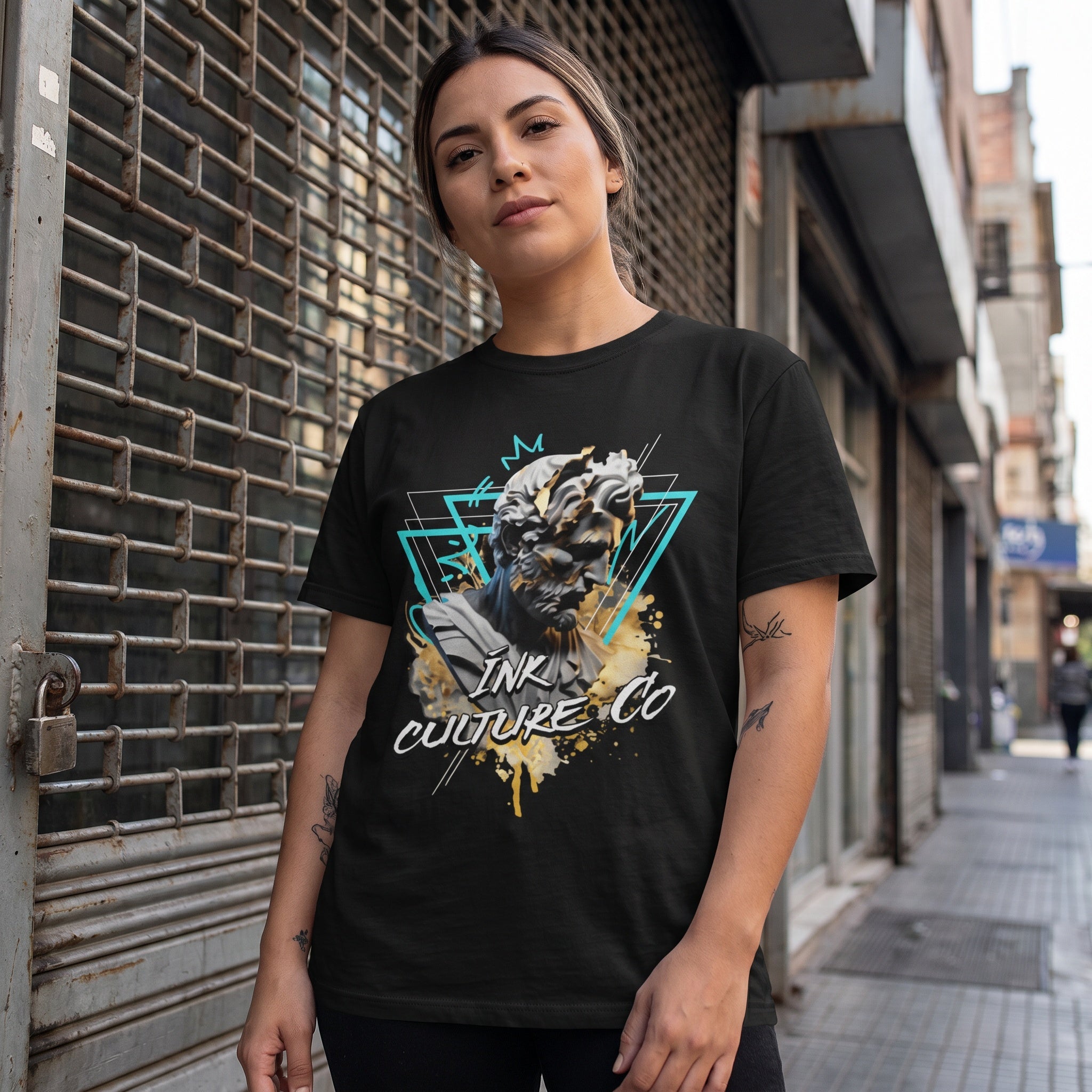 Ink Culture Co. Roman Bust Graphic T-Shirt — Vintage Statue Streetwear