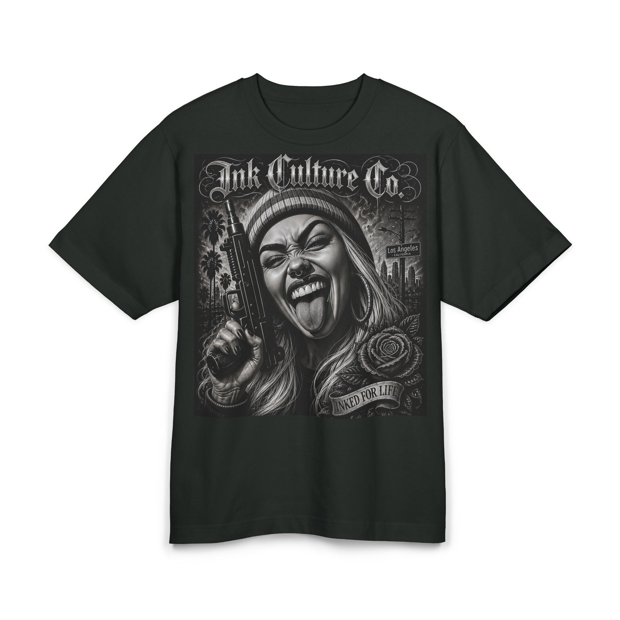 Skull & She Devil Graphic T-Shirt — Ink Culture Co. Tattoo Art Tee