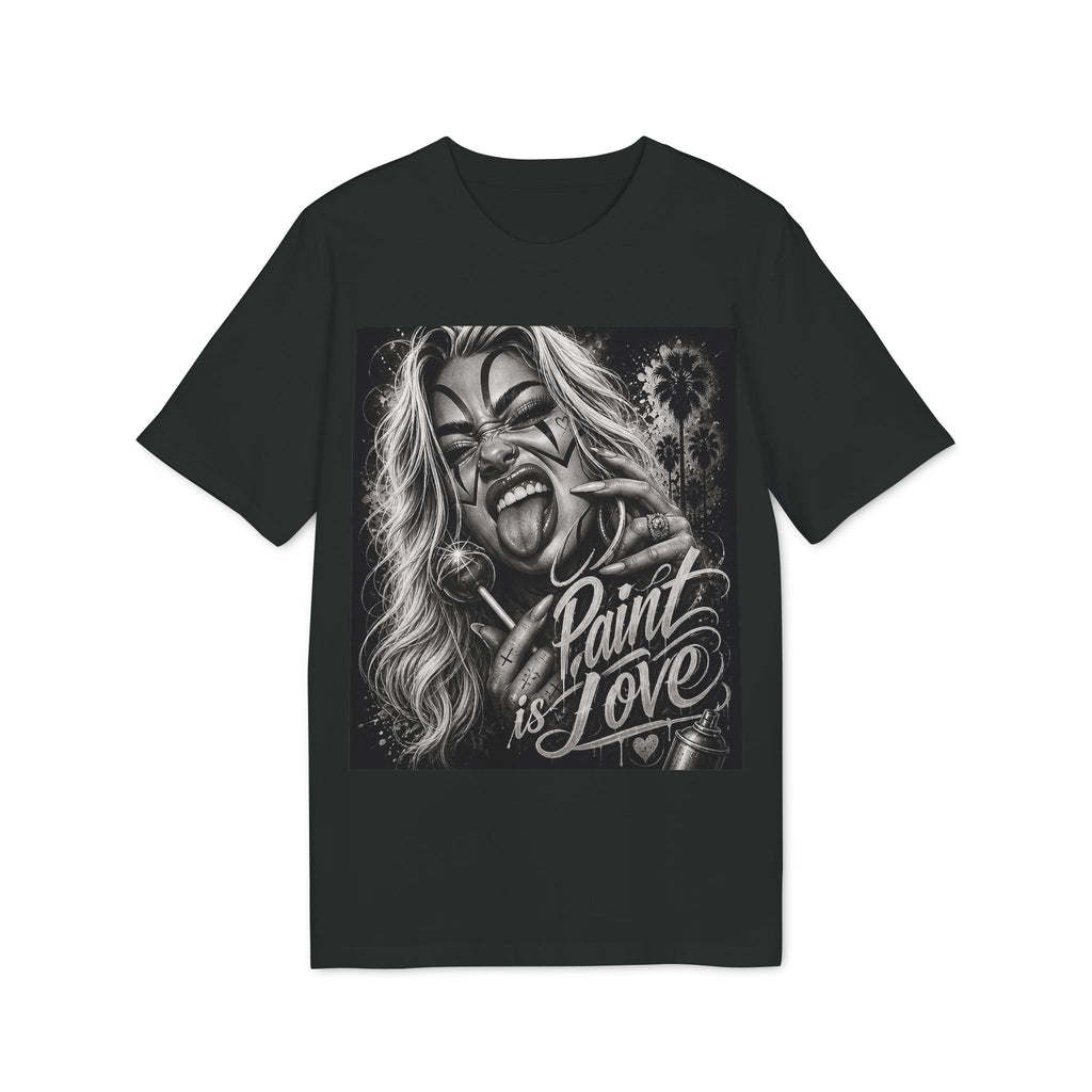 Paint Is Love T-Shirt — Bold Graffiti Artist Portrait Tee
