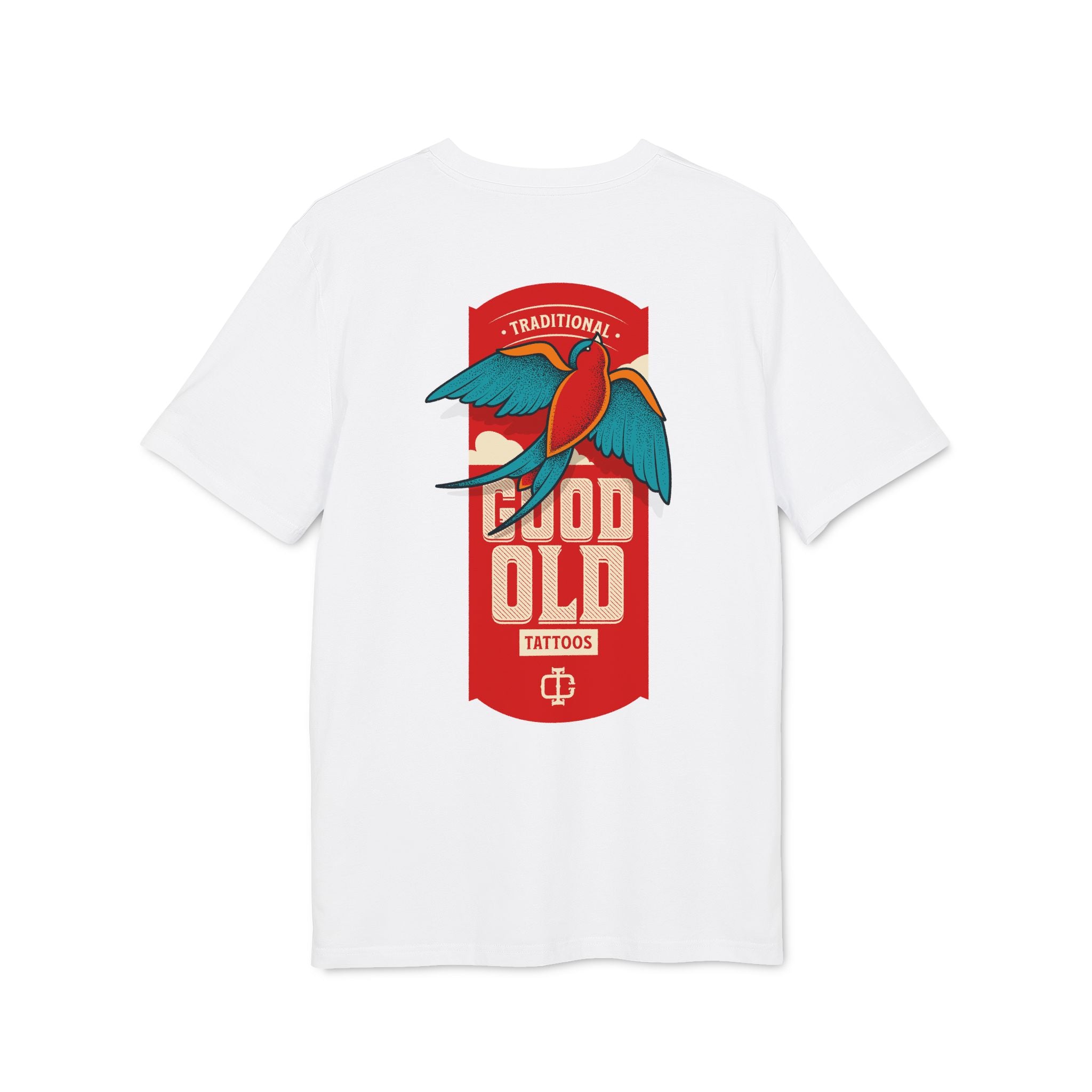 Vintage Tattoo Sparrow T-shirt — Good Old Traditional Design