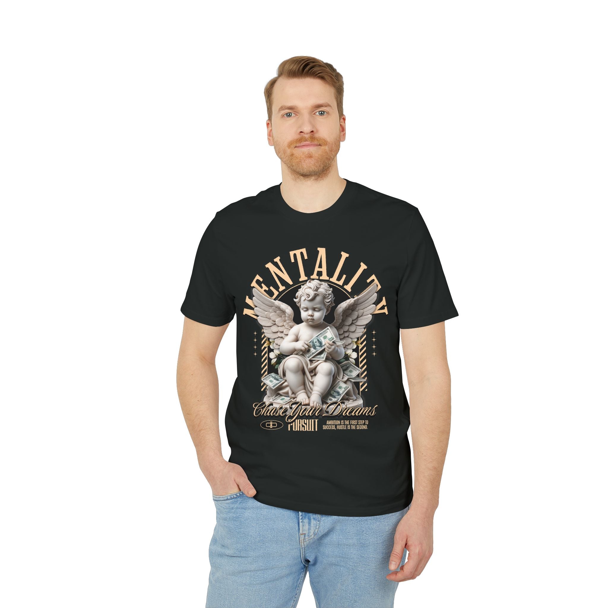 Cherub Graphic T-Shirt — “Mentality: Chase Your Dreams” Vintage Angel Tee