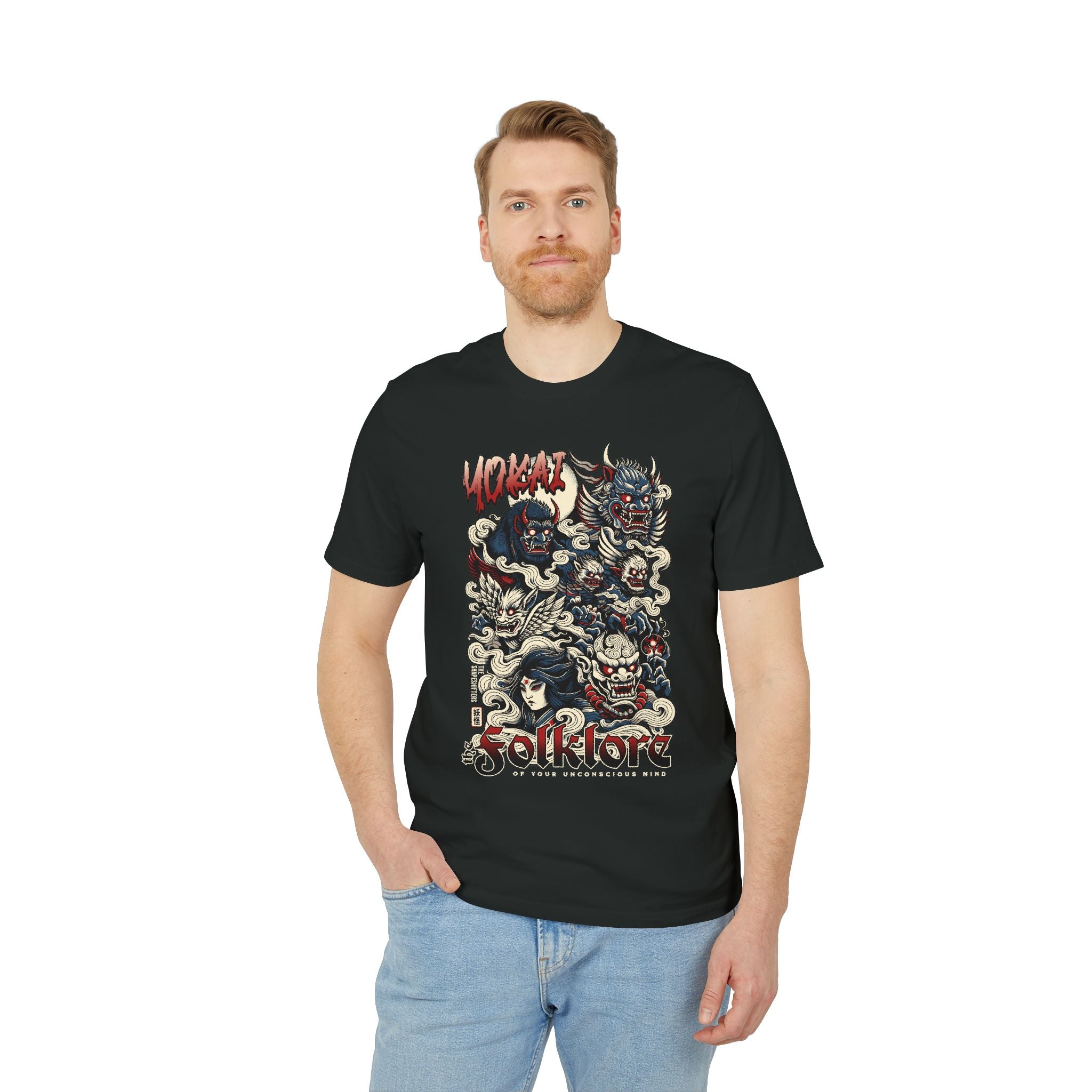 Folklore Demon Masks T-Shirt — Japanese Yokai Inspired Graphic Tee